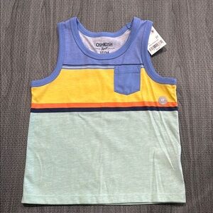 OshKosh B'gosh Blue and Yellow Tank Top Casual Wear